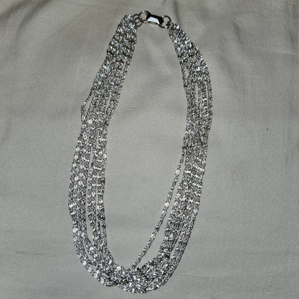 Vintage Celebrity Aluminum Necklace 16"